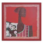 Cadre Numrique rouge "Africaine"