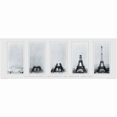 Affiche Tour Eiffel, avancement des travaux