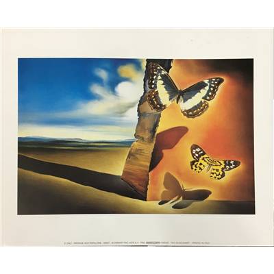 Affiche "Paysage aux papillons"