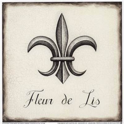 Affiche Fleur de Lis Tile