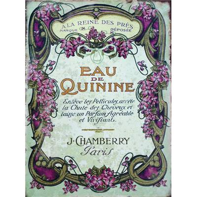 Plaque métal "Eau de Quinine"