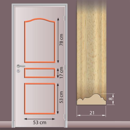 Kit de moulure - 3 panneaux doucines M1