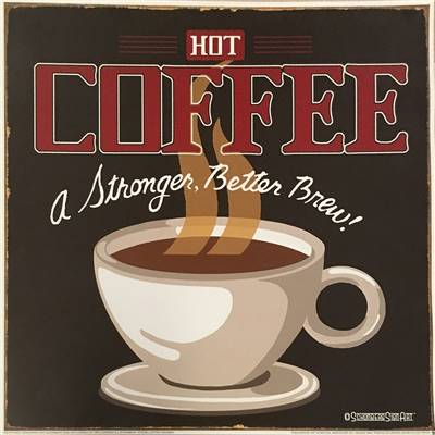 Affichette Strong Coffee