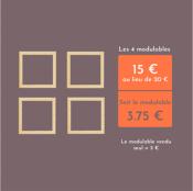 Lot de 4 modulables - petit carré plat
