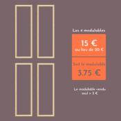 Lot de 4 modulables - rectangle plat