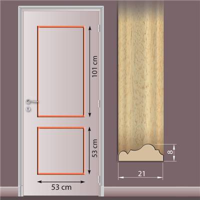 Kit de moulure - 2 panneaux droits M1