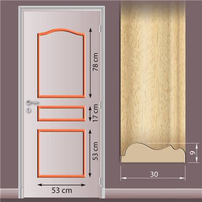 Moulures Assemblées 3 panneaux doucines P54