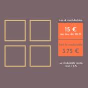 Lot de 4 modulables - grand carré jonc