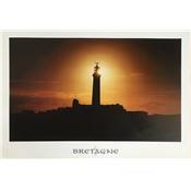 Affiche Bretagne, phare de nuit