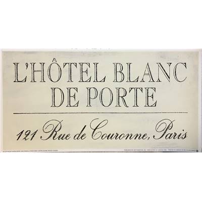 Affichette "L'hôtel blanc détail"