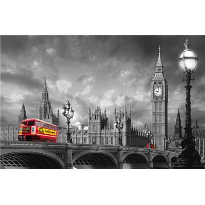 Poster XXL - Bus on Westminster Bridge