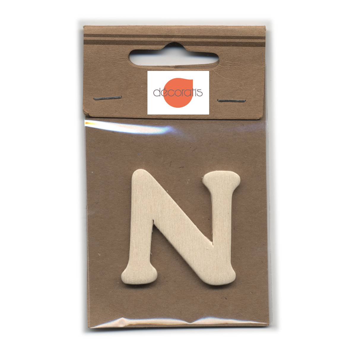 Lettre N En Bois Blanc Décorative - Dimensions 21,5 X 20 Cm, Épaisseur 1,5 Cm