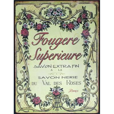 Plaque métal "Fougère Supérieure"