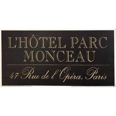 Affichette "L'hôtel parc détail"