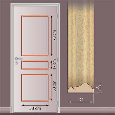 Kit de moulure - 3 panneaux droits M1