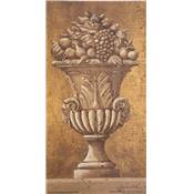 Affichette "Gold Ram urn with fruit"