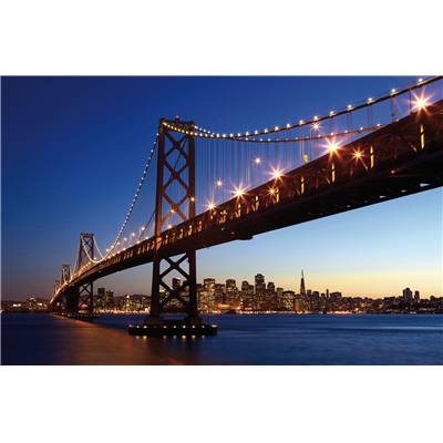 Poster XXL - San Francisco Skyline and Bay Bridge at Sunset