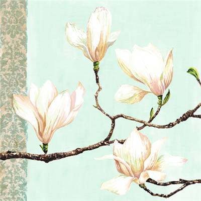 Affiche Magnolias Turquoises