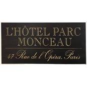 Affichette "L'htel parc dtail"