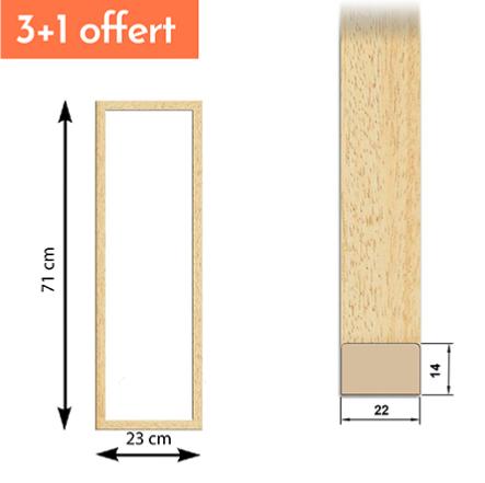 Lot de 4 modulables - rectangle plat