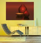 Poster XXL - Red vases with Bowl