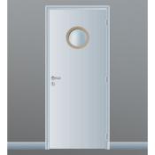 Hublot MDF Brut avec verre Transparent