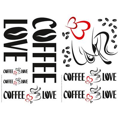 sticker love coffe