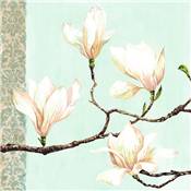 Affiche Magnolias Turquoises