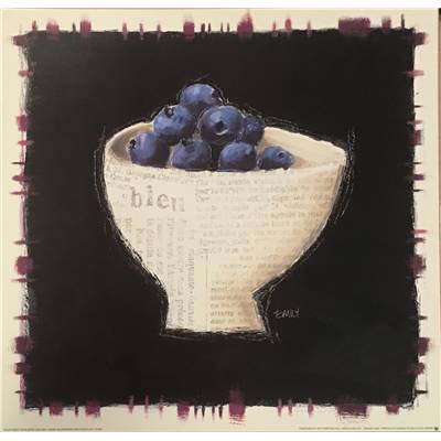 Affiche "Blueberries and porcelain"