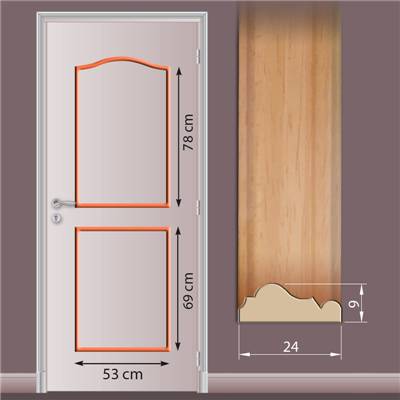 Moulures Assemblées 2 panneaux doucines PR3